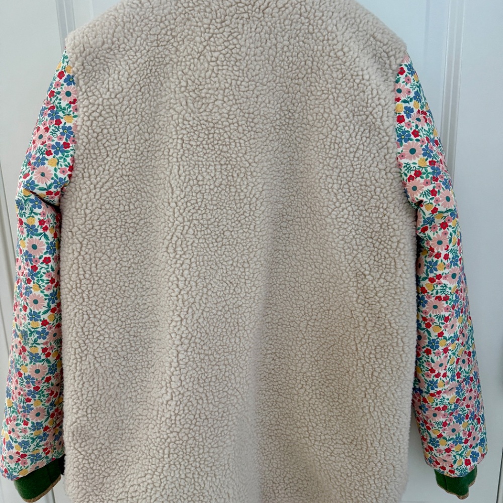 Boden Girls' Borg Spring Fleece Coat, Size 11-12 years - Picture 7 of 8